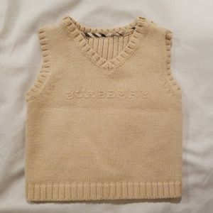 Boys Infant Burberry Vest Sweater